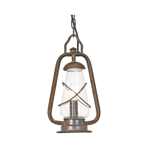Elstead Lighting Elstead MINERS-CHN Wrought Iron 1 Light Old Bronze Lantern 