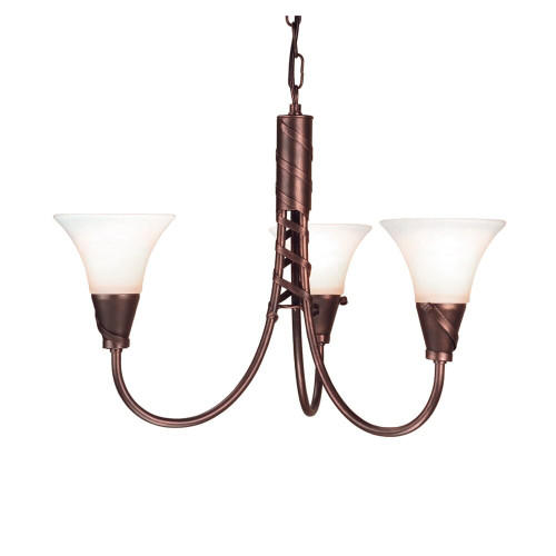 Elstead Lighting Elstead EM3-COPPER Emily 3 Light Copper Patina Ceiling Pendant 