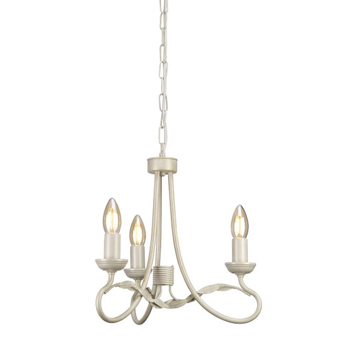 Elstead Lighting Elstead OV3-IVORY-GOLD Olivia 3 Light Ivory/Gold Chandelier 