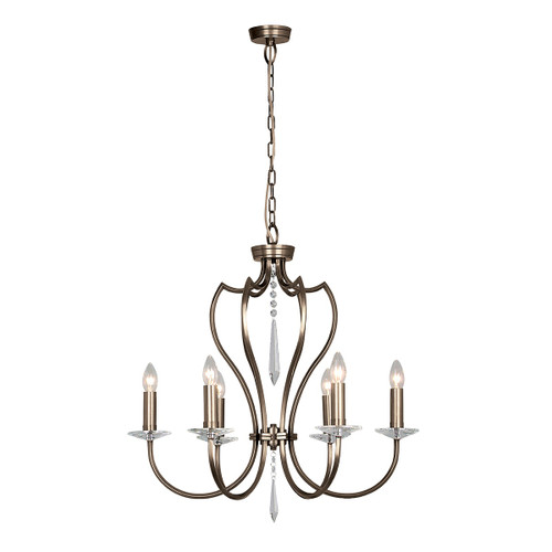 Elstead Lighting Elstead PM6-DB Pimlico 6 Light Dark Bronze Chandelier 