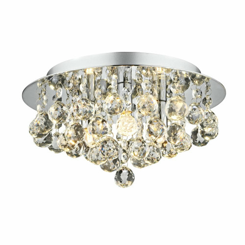 Dar Lighting Dar  PLU5250 Pluto 3 Light Polished Chrome Flush Fitting 