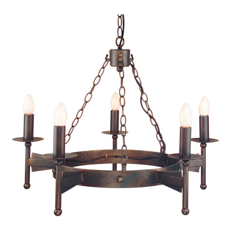 Elstead Lighting Elstead CW5-OLD-BRZ Cromwell 5 Light Old Bronze Chandelier