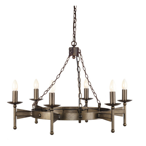 Elstead Lighting Elstead CW6-OLD-BRZ Cromwell 6 Light Old Bronze Chandelier