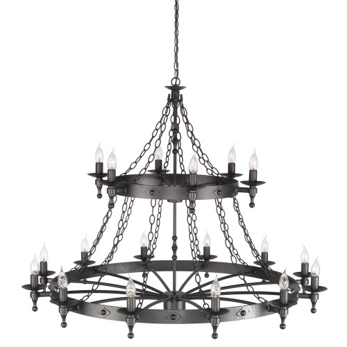 Elstead Lighting Elstead WR18-GRAPHITE Warwick 18 Light Chandelier 