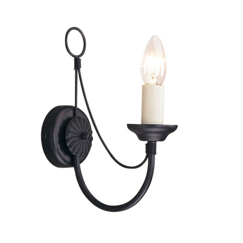 Elstead Lighting Elstead CB1-BLACK Carisbrooke 1 Light Black Wall Bracket