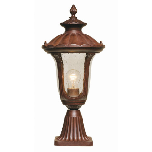 Elstead Lighting Elstead CC3-S Chicago 1 Light Rusty Bronze Small Pedestal