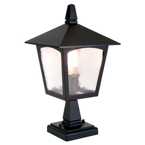 Elstead Lighting Elstead BL7-BLACK York 1 Light Black Pedestal Lantern