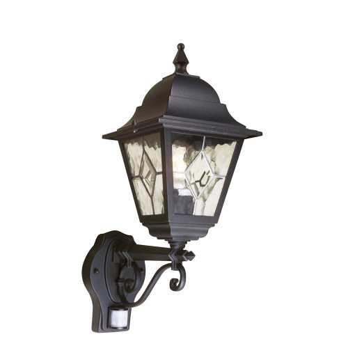 Elstead Lighting Elstead NR1-PIR-BLACK Norfolk 1 Light Black Wall Lantern