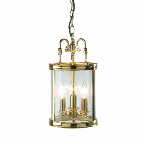Dar Lighting Dar  LAM0340 Lambeth 3 Light Polished Brass Dual Mount Lantern 