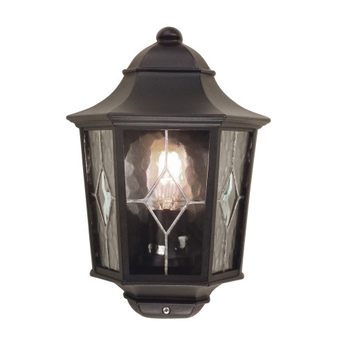 Elstead Lighting Elstead NR7-2-BLK Norfolk 1 Light Black Half Lantern
