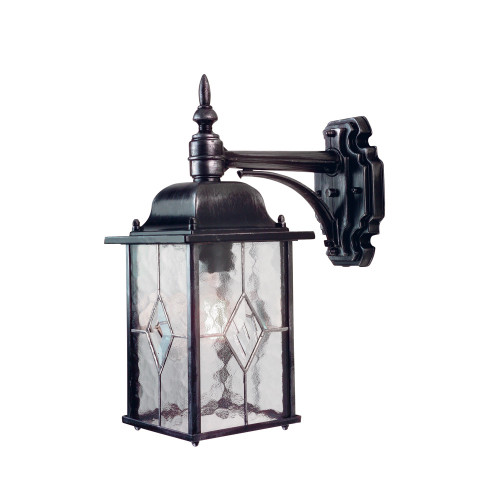 Elstead Lighting Elstead WX2 Wexford 1 Light Black/Silver Wall Lantern