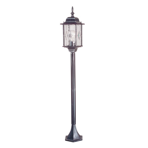 Elstead Lighting Elstead WX4 Wexford 1 Light Black/Silver Pillar Lantern