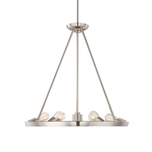 Elstead Lighting Elstead QZ-THEATER-ROW6IS Theater Row Silver Ceiling Pendant