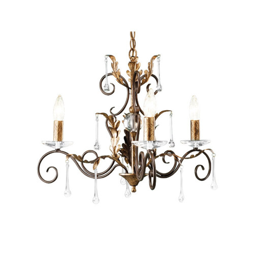 Elstead Lighting Elstead AML3-BRONZE Amarilli 3 Light Bronze/Gold Chandelier