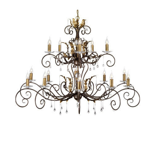 Elstead Lighting Elstead AML15-BRONZE Amarilli 15 Light Bronze Gold Chandelier