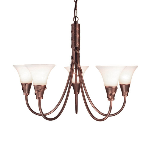 Elstead Lighting Elstead EM5-COPPER Emily 5 Light Copper Patina Chandelier