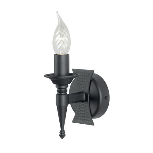 Elstead Lighting Elstead SAX1-BLK Saxon 1 Light Matt Black Wall Light