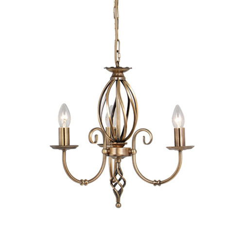 Elstead Lighting ELstead ART3-AGD-BRASS Artisan 3 Light Chandelier