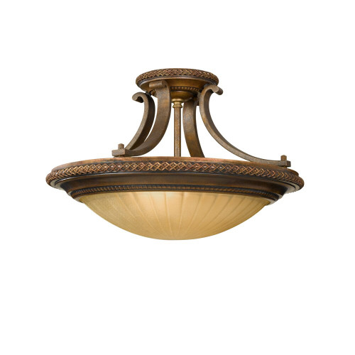 Elstead Lighting Elstead FE-KELHAM-HALL-SF Kelham Hall Gold/Bronze Semi Flush