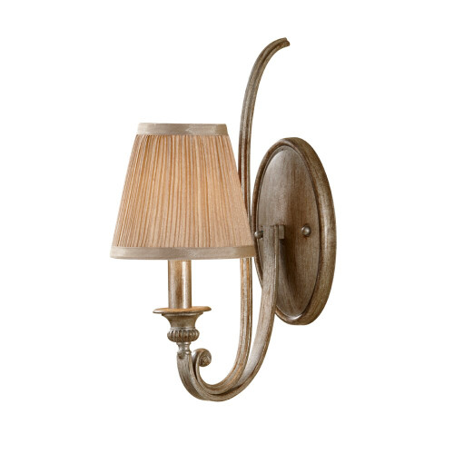 Elstead Lighting Elstead FE-ABBEY1 Abbey 1 Light Silver Sand Wall Light