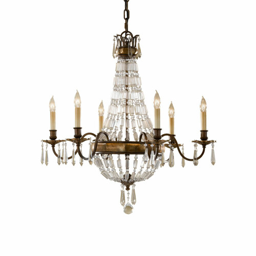 Elstead Lighting Elstead FE-BELLINI6 Bellini 6 Light Bronze/Crystal Chandelier