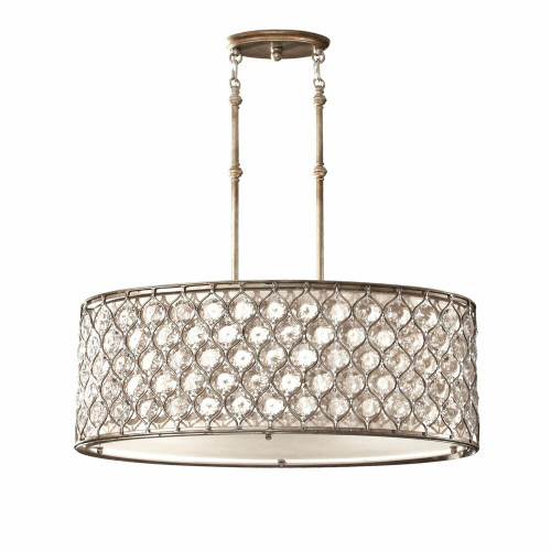 Elstead Lighting Elstead FE-LUCIA-P-A Lucia Burnished Silver Ceiling Pendant
