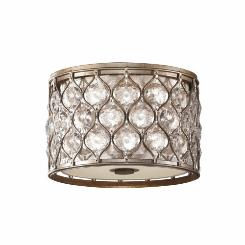 Elstead Lighting Elstead FE-LUCIA-F Lucia Burnished Silver Flush Fitting