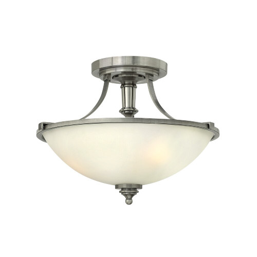 Elstead Lighting Elstead HK-TRUMAN-SF Truman 2 Light Antique Nickel Semi Flush