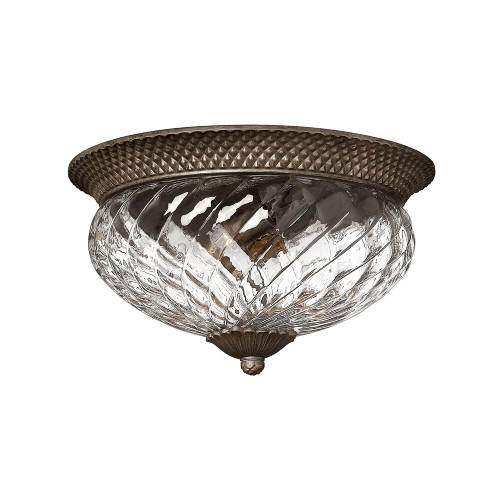 Elstead Lighting Elstead HK-PLANT-F-L-PZ Plantation Pearl Bronze Flush Fitting