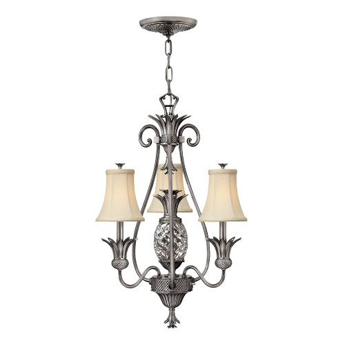 Elstead Lighting Elstead HK-PLANT3-PL Plantation Antique Nickel Chandelier