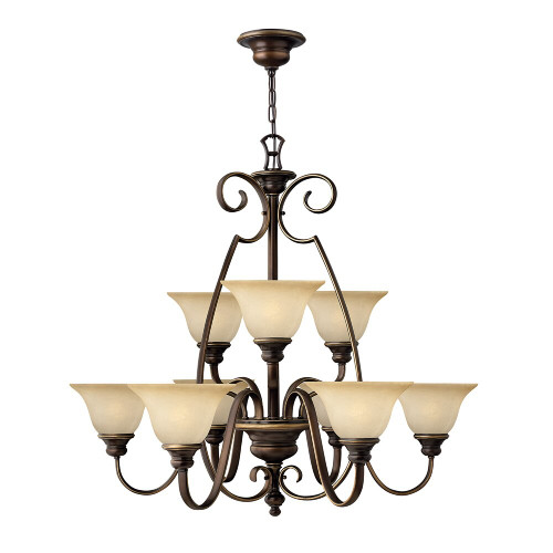Elstead Lighting Elstead HK-CELLO9 Cello 9 Light Antique Bronze Chandelier