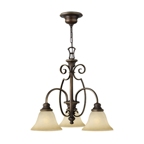 Elstead Lighting Elstead HK-CELLO3 Cello 3 Light Antique Bronze Chandelier