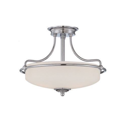 Elstead Lighting Elstead QZ-GRIFFIN-SFS-C Griffin Chrome Semi Flush