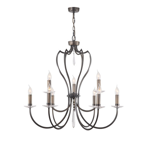 Elstead Lighting Elstead PM9-DB Pimlico 9 Light Dark Bronze Chandelier