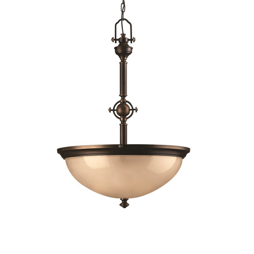 Elstead Lighting Elstead HK-MAYFLOWER-P-C Mayflower 3 Light Old Bronze Pendant