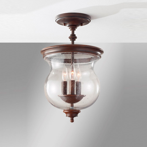 Elstead Lighting Elstead FE-PICKERING-LANE-SF Pickering Lane Bronze Semi Flush