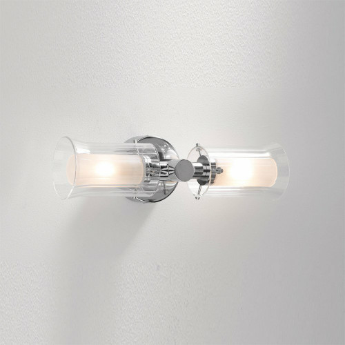 Dar Lighting Dar  ELB0950 ELBA 2 Light Polished Chrome Switched Wall Bracket 