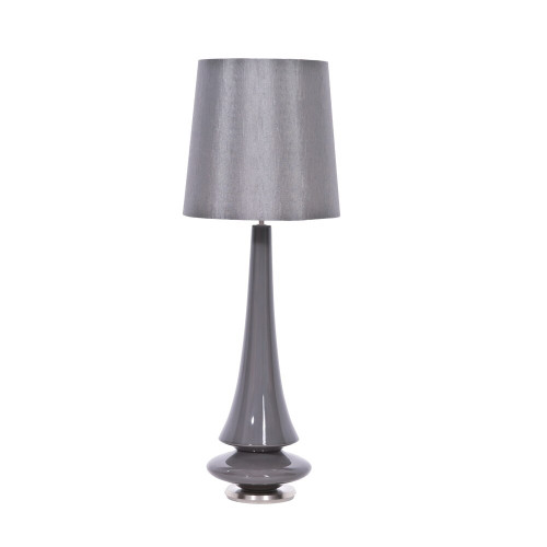 Elstead Lighting Elstead SPIN-TL-GREY Spin 1 Light Grey Gloss Table Lamp