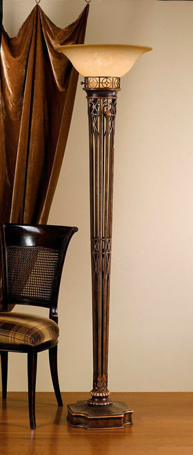 Elstead Lighting Elstead FE-OPERA-TCH Opera 1 Light Firenze Gold Floor Lamp