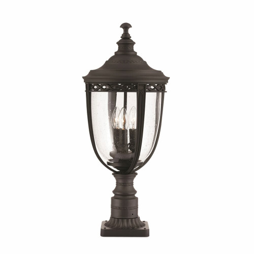 Elstead Lighting Elstead FE-EB3-L-BLK English Bridle Black Outdoor Pedestal