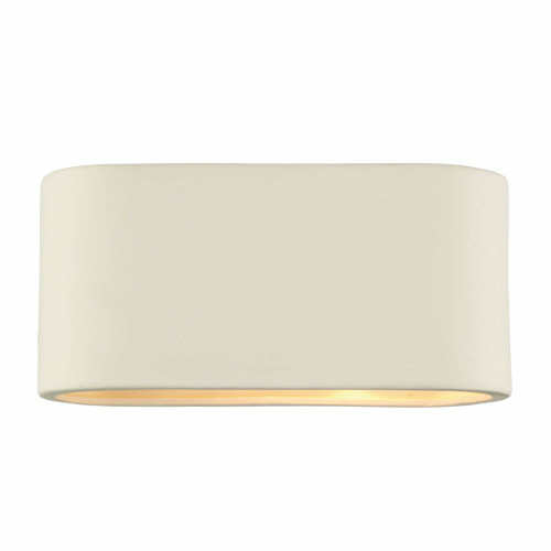 Dar Lighting Dar  AXT372 Axton 1 Light White Ceramic Large Wall Bracket 