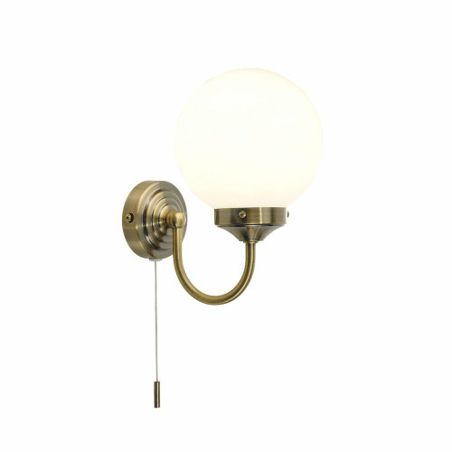 Dar Lighting Dar  BAR0775 Barclay 1 Light Antique Brass Switch Wall Bracket 