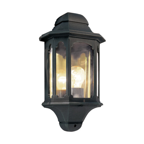 Elstead Lighting Elstead CP7-BLACK Chapel 1 Light Black Half Lantern Wall Light