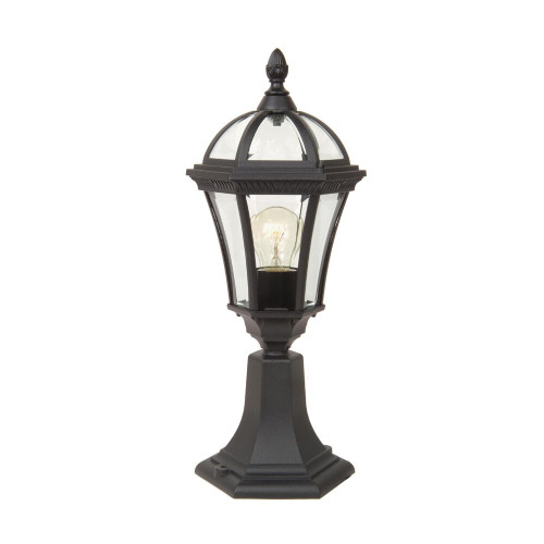 Elstead Lighting Elstead GZH-LB3 Ledbury 1 Light Black Outdoor Pedestal Lantern