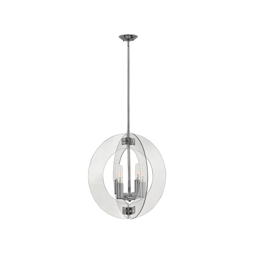 Elstead Lighting Elstead HK-SOLSTICE4 Solstice Chrome/Glass Pendant