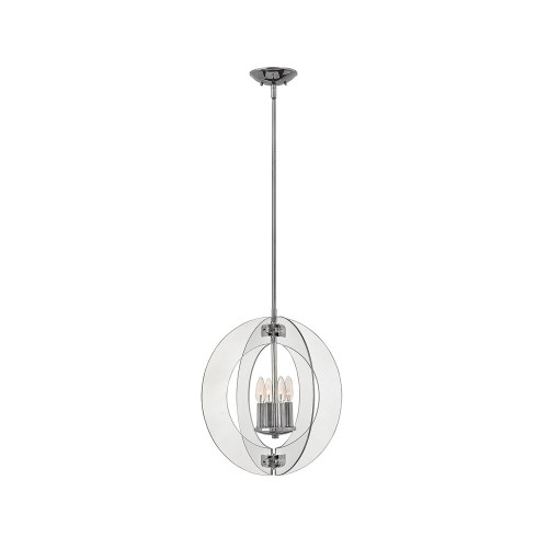 Elstead Lighting Elstead HK-SOLSTICE-P Solstice Chrome/Glass Pendant