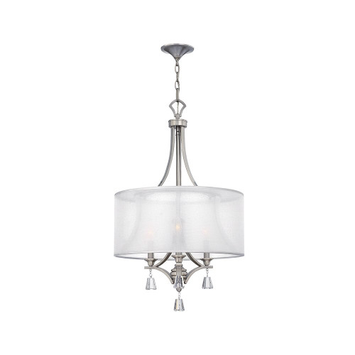 Elstead Lighting Elstead HK-MIME-3P Mime 3 Light Brushed Nickel Pendant