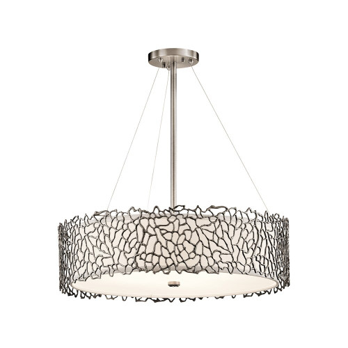 Elstead Lighting Elstead KL-SILVER-CORAL-P-B Silver Coral Ceiling Pendant