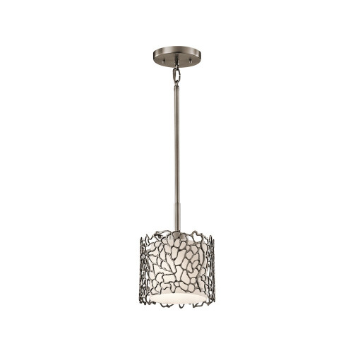 Elstead Lighting Elstead KL-SILVER-CORAL-MP Silver Coral Mini Ceiling Pendant