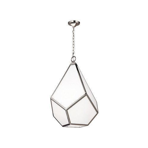 Elstead Lighting Elstead FE-DIAMOND-P-L Diamond 4 Light Polished Nickel Pendant